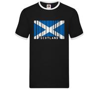 Scotland Barcode Flag - Ringer Uomo - Bandiera Scozzese Edinburgh Amore Città