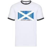 Scotland Barcode Flag - Ringer Uomo - Bandiera Scozzese Edinburgh Amore Città