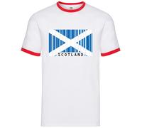 Scotland Barcode Flag - Ringer Uomo - Bandiera Scozzese Edinburgh Amore Città