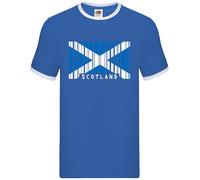 Scotland Barcode Flag - Ringer Uomo - Bandiera Scozzese Edinburgh Amore Città