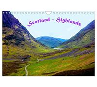 Scotland - Highlands (Wandkalender 2026 DIN A4 quer), CALVENDO Monatskalender: Von Glencoe über Lochalsh nach Glasgow durch die Highlands