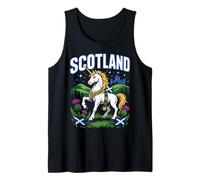 Scotland Outfit for Women Men Scottish Unicorn Flag Thistle Canotta