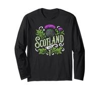 Scotland Thistle 843 Stampa a Colori invecchiati Maglia a Manica