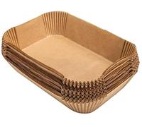 Scott 11 Fodere per friggitrice ad aria - 14 cm rettangolari, 100 pezzi di carta pergamena oleata, accessori per friggitrice ad aria antiaderente, compatibili con Ninja, Vortex, Tower e altre