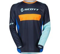 Scott 350 Race Evo 2023 Maglia Motocross Bambini, blu-arancione, taglia XL