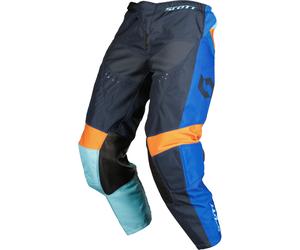 Scott 350 Race Evo 2023 Pantaloni Motocross per bambini, blu-arancione, taglia 24