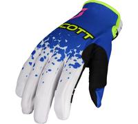 Scott 350 Race Evo Guanti motocross, blu/giallo, Taglia S