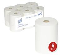 Scott Asciugamani Scott Slimroll 6697 - rotolo da 190 m, colore bianco, a 1 velo (la confezione contiene 6 rotoli)