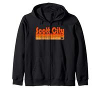 Scott City, Kansas, stile retrò anni '80 Felpa con Cappuccio