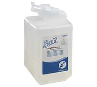 Scott Control Sapone per mani in schiuma per uso frequente 6342, inodore e incolore arricchito con ingredienti idratanti - 1 ricarica di Sapone per mani trasparente da 1 litro (2500 erogazioni)