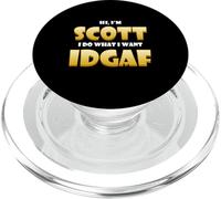 Scott Costume IDGAF Meme Personalized First Name Scott Joke PopSockets PopGrip per MagSafe