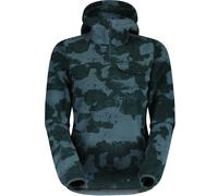 Scott Donna Felpa in pile con cappuccio DEFINED ORIGINAL stampa verde aruba - S