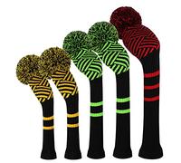 Scott Edward Copritesta da golf in legno, 5 pezzi, copri driver, 1 legno da fairway * 2 ibridi (UT) * 2