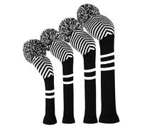 Scott Edward Set di 4 copritesta da Golf in Legno Lavorato a Maglia Fit Driver (460CC) Fairway Hybrid/UT Morbida e Ben Fatta Mantieni i Club puliti