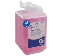 Scott Essential Detergente per Mani in Schiuma 6340, Sapone idratante leggermente profumato, 2.500 Erogazioni per Flacone, totale 6 l