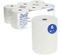 Scott Extra Strong Asciugamani 6686 a 1 Velo, Colore Bianco, Rotoli da 304 m (la Cassa Contiene 6 Rotoli)