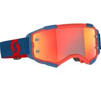 Scott Fury Chrome Dark Occhiali da motocross, rosso-blu per maschi