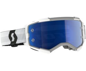 Scott Fury Chrome Occhiali da motocross, nero-bianco per maschi