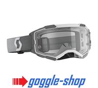Scott Fury Motocross Mx Goggles Bianchi / Grigi - Lente Chiara