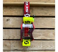 Scott Fury Wfs Roll-Off Motocross Mx Enduro Goggles - Rosso / Giallo Neon