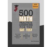 Scott Goodman Jersey Scholar's 500 Math Practice Questions for the S (Tascabile)