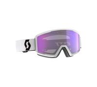 Scott - Maschera da sci fotocromatica - Factor Pro LS Mineral White/Black AMP LS Blue Chrome S2-4 - Bianco