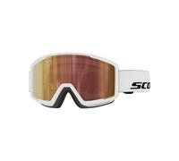 Scott - Maschera da sci fotocromatica - Trace Pro Compact Ls White Amp Ls Cinnamon Chrome S1-3 in Silicone - Bianco