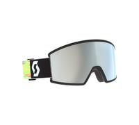 Scott - Masque de ski - Ambit Black/Neon Yellow AMP White Chrome S2 in Silicone - Nero