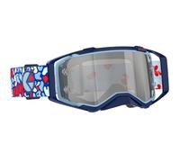 Scott Motocross Brille Prospect Ethika Blau Rot, silver chrome works, 422080