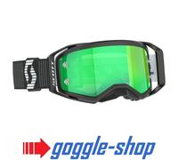 Scott Prospect 2.0 Occhiali Da Motocross - Nero Bianco / Verde Lente Specchiata