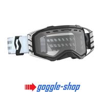 Scott Prospect Enduro Doppio Ventilato Motocross MX Occhiali Nero/Bianco