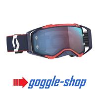 Scott Prospect Motocross MX Occhiali Retro Blu/Rosso/ Cromo Blu Lente