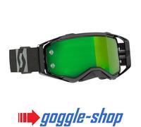 Scott Prospect Occhiali Da Motocross - Nero Grigio / Verde Lente A Specchio