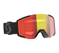 Maschera Scott Shield LS nero con lente Light Sensitive Red Chrome rosso