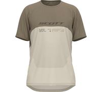 Scott - T-shirt MTB in cotone biologico e poliestere riciclato tecnico e leggero - Vertic DRI SS Tee M Cotton White Toast Beige per Uomo in Cotone - Taglia M - Bianco