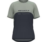Scott - T-shirt MTB in cotone biologico e poliestere riciclato, traspirante e leggero - Vertic DRI SS Tee M Dark Blue Spray Grey per Uomo in Cotone - Taglia L - Blu navy