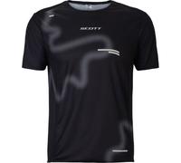 Scott - T-shirt da corsa leggero e traspirante - RC Run SS Tee M Black Spray Grey per Uomo in Poliestere Riciclato - Taglia XL - Grigio