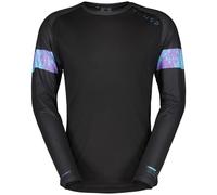 SCOTT Tee M's Trail Tuned Ls - Uomo - Nero / Viola - Taglia M- modello 2024