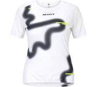 Scott T-shirt da corsa RC Run SS Tee W leggera traspirante poliestere riciclato Donna S Bianco/Nero