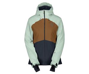 Scott Ultimate Dryo 10, giacca da sci, donna, verde chiaro/marrone 34(XS) Fresh Green/Bread Brown