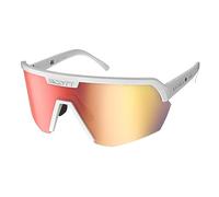Scott Unisex Sonnenbrille Sport Shield, Weiß Matt - Rot Chrome, 281188