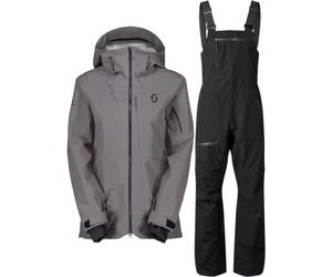 Scott Vertic Ripstop 3L, set giacca e pantaloni shell, donna, grigio/nero