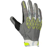 Scott X-Plore D30 Guanti da motocross, grigio/giallo, Taglia S