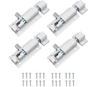 scottchen Pro 4 chiavistelli per porta scorrevole, chiavistello con base in lega di alluminio e nucleo in acciaio inossidabile, resistente, solido cancello scorrevole, serratura di sicurezza, viti