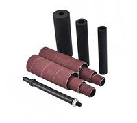 SCOTTCHEN PRO - Adattatore per levigatrice a mandrino, 1,5 x 1,2 cm con kit di levigatura in gomma OD 3/4", 1", 1-1/2" e custodie in carta vetrata grana 80,120 - S/16