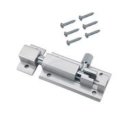 scottchen Pro Chiavistello scorrevole per porta, bullone a barile con base in lega di alluminio nucleo in acciaio massiccio, resistente serratura scorrevole per cancello, viti incluse, 7,5 cm