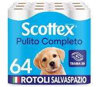 Scottex Carta Igienica, Formato Salvaspazio, Cotone, Confezione 100% Riciclabile