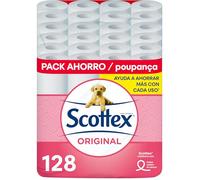 Scottex - Carta igienica originale, 128 rotoli, 4 confezioni da 32 rotoli