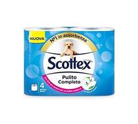 SCOTTEX IGIENICA PULITO COMPLETO 4 ROTOLI MAXI