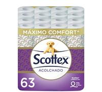 Scottex Imbottitura carta igienica 63 rotoli con 3 strati di comfort e morbidezza
